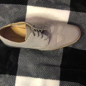 Cole Haan Men's Grand OS Wingtip Oxford Shoes Gray Size 10.5.